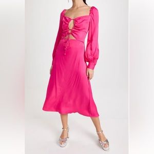 FARM Rio- Pink Cutout Maxi Dress